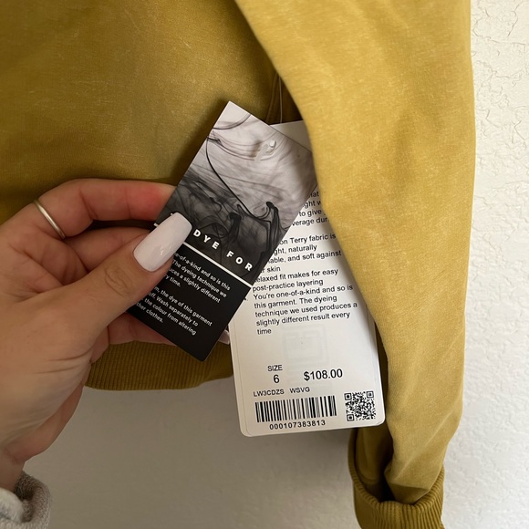 LULULEMON Washed Vintage Gold Ready to Roll Crewneck Sweater 6 New - Picture 2 of 4